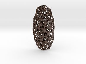 Voronoi Pendant in Polished Bronze Steel
