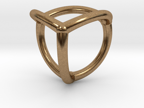 0070 Stereographic Polyhedra - Tetrahedron in Natural Brass