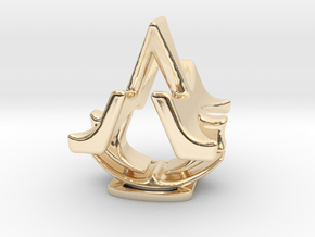 Assassins Creed Desk Sculpture in 14k Gold Plated Brass