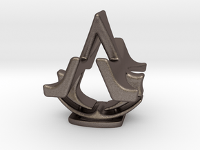Assassins Creed Desk Sculpture in Polished Bronzed Silver Steel