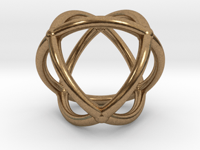 0072 Stereographic Polyhedra - Octahedron in Natural Brass