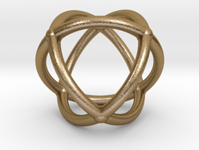 0072 Stereographic Polyhedra - Octahedron in Polished Gold Steel