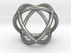 0072 Stereographic Polyhedra - Octahedron in Natural Silver