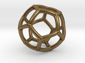 0073 Stereographic Polyhedra - Dodecahedron in Natural Bronze