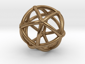 0074 Stereographic Polyhedra - Icosahedron in Natural Brass