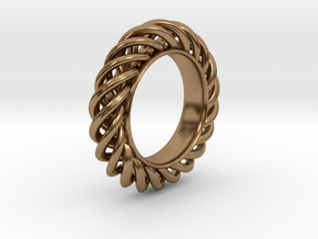 Spiral Ring Size 7 in Natural Brass