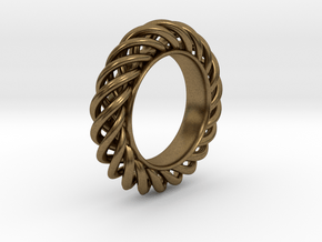 Spiral Ring Size 7 in Natural Bronze