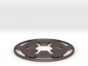 Imperial Coaster - 4" in Polished Bronzed Silver Steel