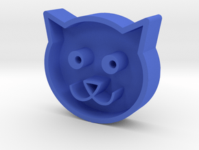 Cat head in Blue Processed Versatile Plastic