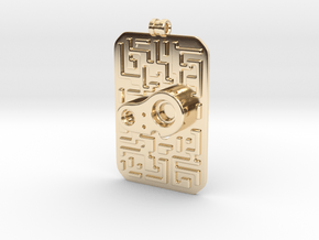 Laputian Sentry Seal Pendant in 14k Gold Plated Brass