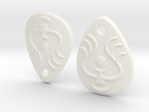Laputian Earrings in White Processed Versatile Plastic