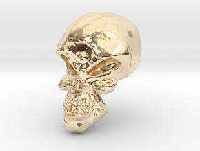 Little Scary Skull in 14k Gold Plated Brass
