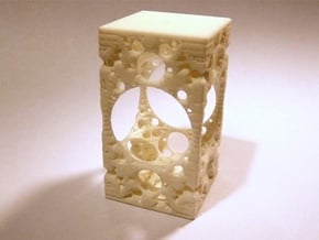 Box Pillar Fractal in White Natural Versatile Plastic