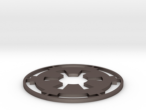 Imperial Coaster - 3.5" in Polished Bronzed Silver Steel