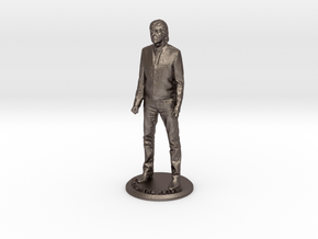 Paul McCartney 3D Figure in Polished Bronzed Silver Steel