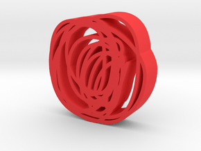 Round doodles in Red Processed Versatile Plastic