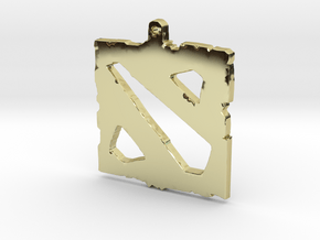 Dota 2 - Logo Pendant in 18k Gold Plated Brass