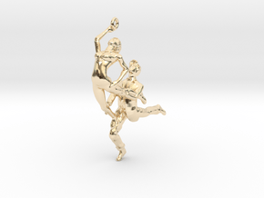 Dance LOVE Pendant-Earring in 14k Gold Plated Brass
