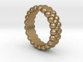 RING BUBBLES 28 - ITALIAN SIZE 28 in Polished Gold Steel