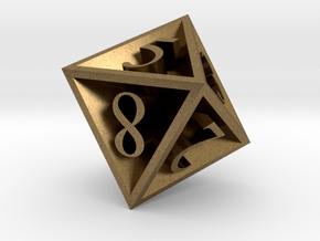 8 Sided Die in Natural Bronze
