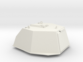 turret DShKM-2BU Articulated Part A Scale 1:16 in White Natural Versatile Plastic