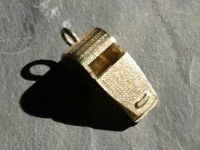 Whistle Pendant in Natural Brass