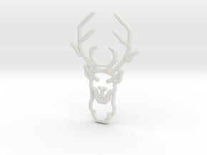 Deer In Wire in White Natural Versatile Plastic