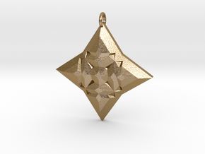 Festive Geo Star Pendant in Polished Gold Steel