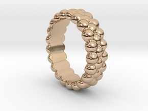 RING BUBBLES 29 - ITALIAN SIZE 29 in 14k Rose Gold Plated Brass