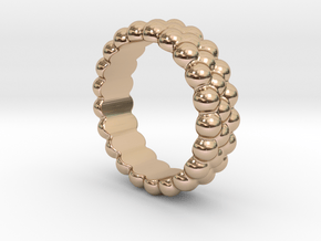RING BUBBLES 30 - ITALIAN SIZE 30 in 14k Rose Gold Plated Brass