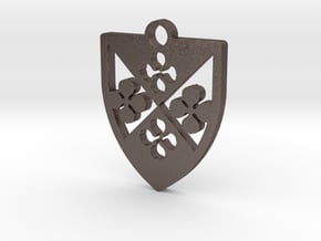Arms of Edine Godin pendant in Polished Bronzed Silver Steel