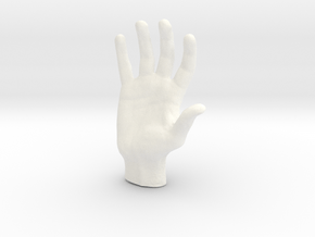 Man's hand in 5cm Passed in White Processed Versatile Plastic