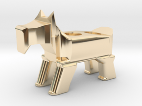 Terrier Pencil Holder in 14k Gold Plated Brass