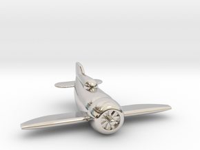 Gee Bee Racer in Rhodium Plated Brass