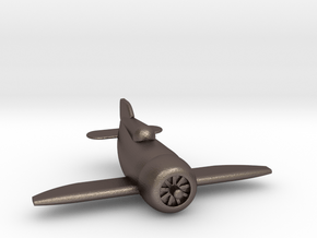 Gee Bee Racer in Polished Bronzed Silver Steel