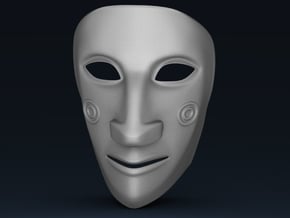 EmptyHeaded Mask (Male) in White Natural Versatile Plastic