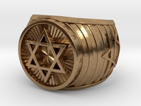 Jewish Ring in Natural Brass