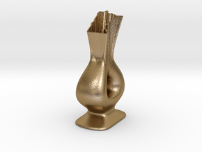 MN Vase in Polished Gold Steel
