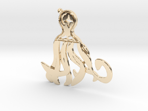 Midnight Octopus in 14k Gold Plated Brass
