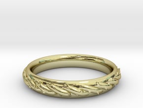 Ring with barbed wire in 18k Gold Plated Brass