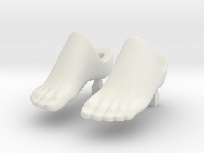 MMS Compatible Bare Foot in White Natural Versatile Plastic
