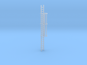 'N-Scale' - 20' Caged Ladder in Smooth Fine Detail Plastic