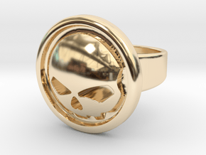 Harley Davidson Round Ring in 14k Gold Plated Brass