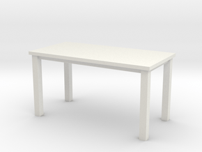 Miniature 1:48 Table 5 Foot in White Natural Versatile Plastic