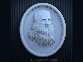 Leonardo da Vinci. 15cm in White Processed Versatile Plastic