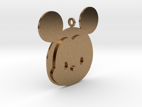 Tsum tsum Male Mouse Pendant in Natural Brass