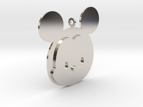 Tsum tsum Male Mouse Pendant in Platinum