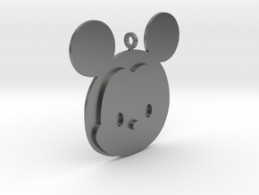 Tsum tsum Male Mouse Pendant in Natural Silver