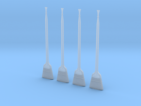 O Scale Switch Broom (Set of 4) in Tan Fine Detail Plastic