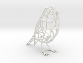 Bird wireframe (thicker wireframe) in White Natural Versatile Plastic